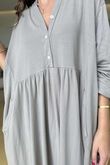 Made in Italy Donegal Cotton Jersey Smock Dress Mocha